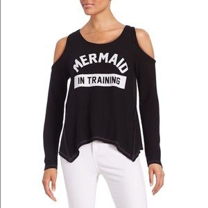 Cold Shoulder Black Sweater